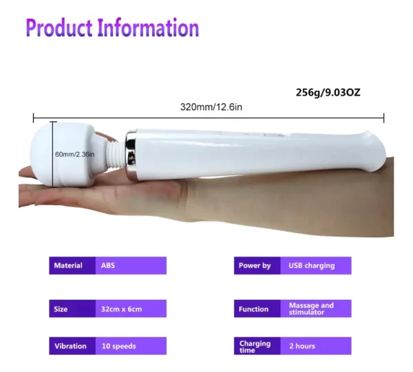 VIBRADOR PARA CLITORIS MAGIC WAND - Imagen 3