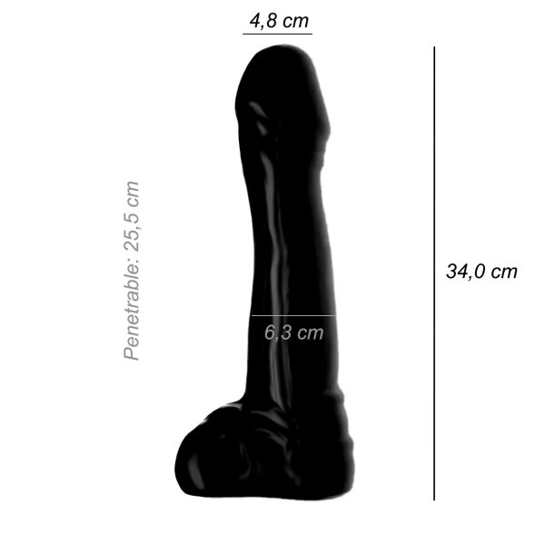 DILDO JUMBO GIGANTE 34 x 6,3 cm. - Imagen 3