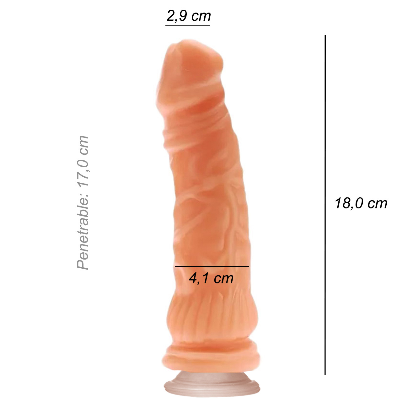DILDO AMERICANO JR VENTOSA - Imagen 3