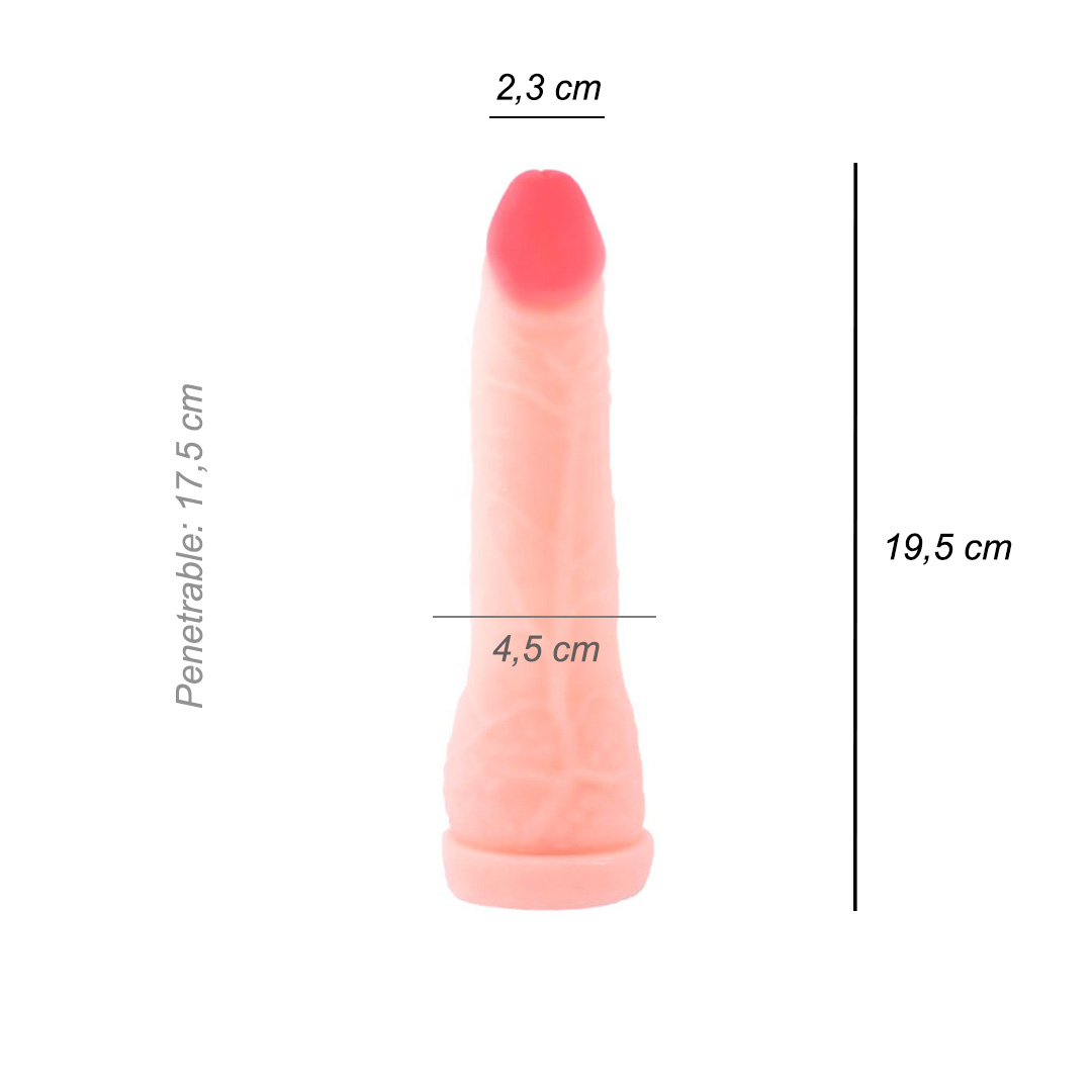 DILDO BANANIN CYBER SKIN 19,5 x 4,5 cm. - Imagen 2